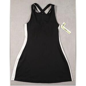 Nicole Miller Sport | NWT Black White Side Stripe Racerback Active Dress L